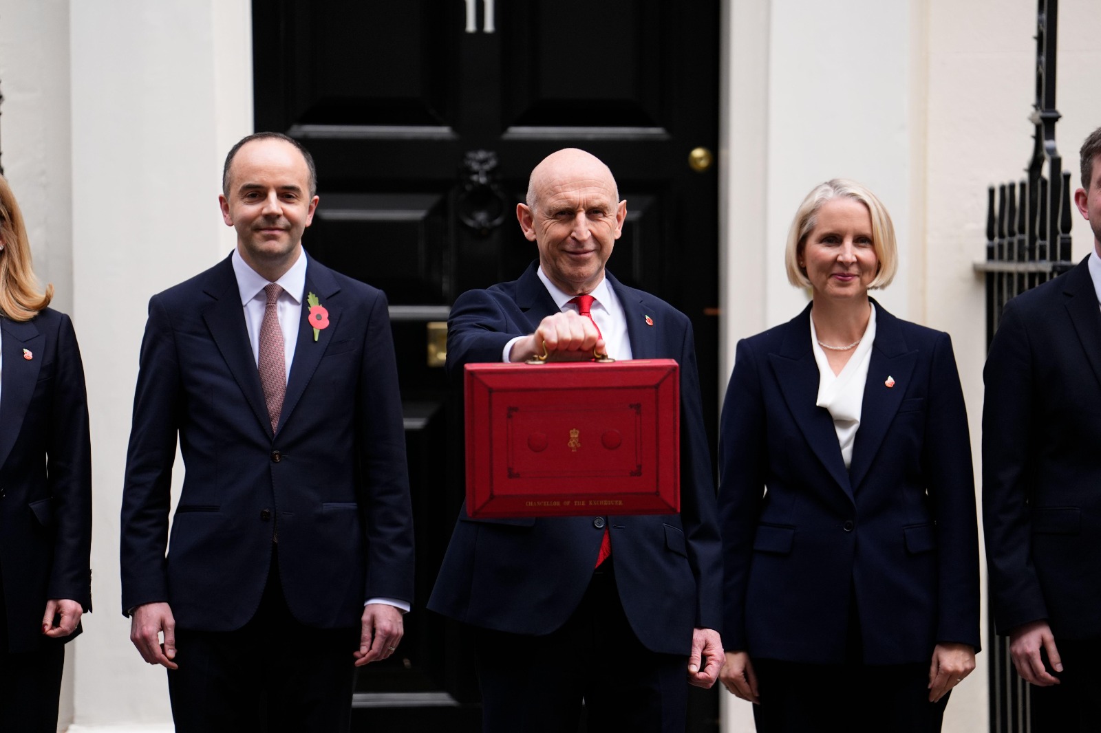 Healey and his Treasury team before the Budget